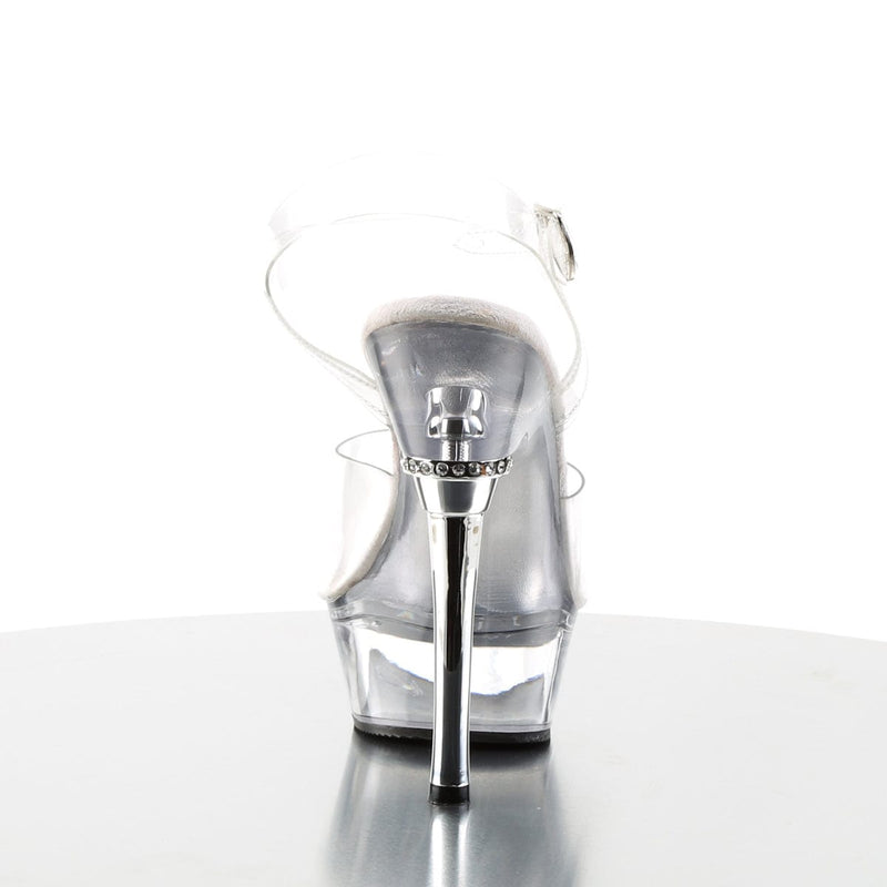Pleaser ALLURE-608 Platform Sandal (Clear/Clear)