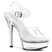 Pleaser ALLURE-608 Platform Sandal (Clear/Clear)