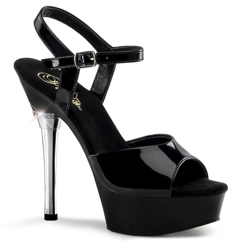 Pleaser ALLURE-609 Platform Sandal (Black Patent/Black)