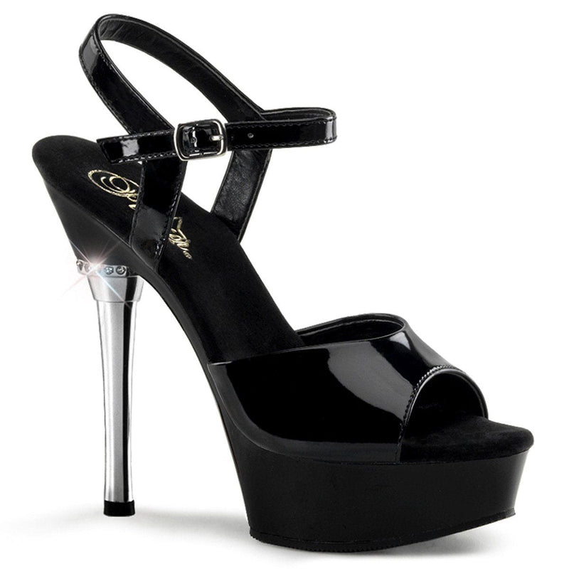 Pleaser ALLURE-609 Platform Sandal (Black Patent/Black)