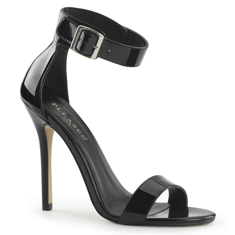 Pleaser AMUSE-10 Sandal (Black Patent)