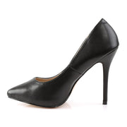 Pleaser AMUSE-20 Pump (Black Faux Leather)
