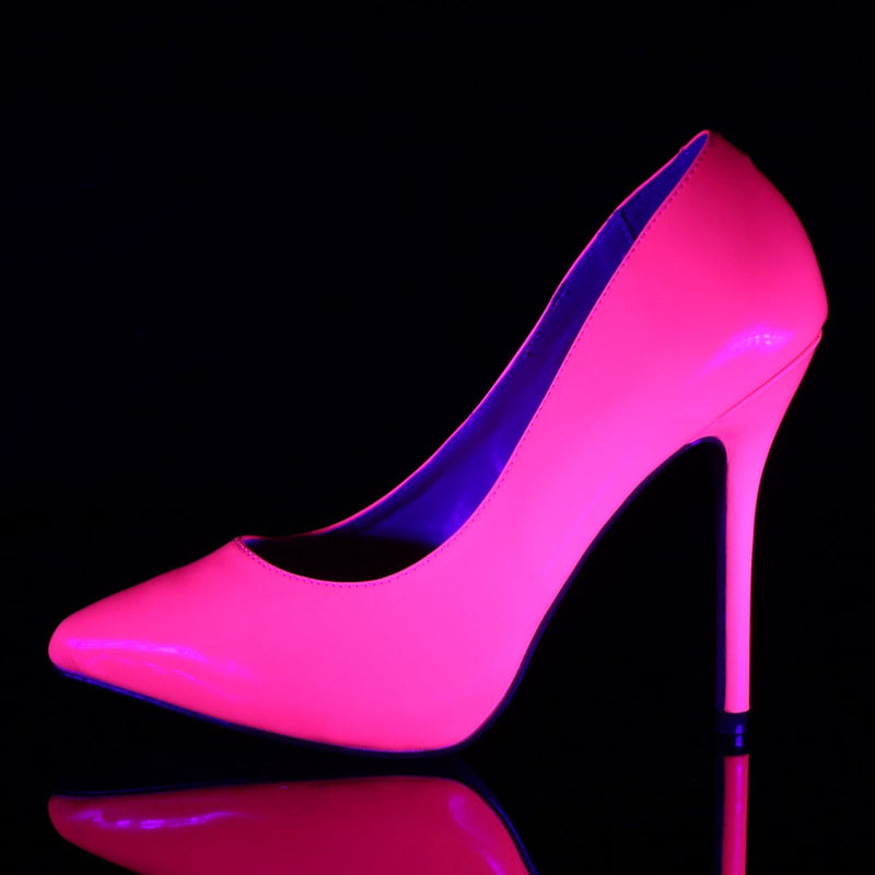Pleaser AMUSE-20 Pump (Neon Fuchsia Patent)