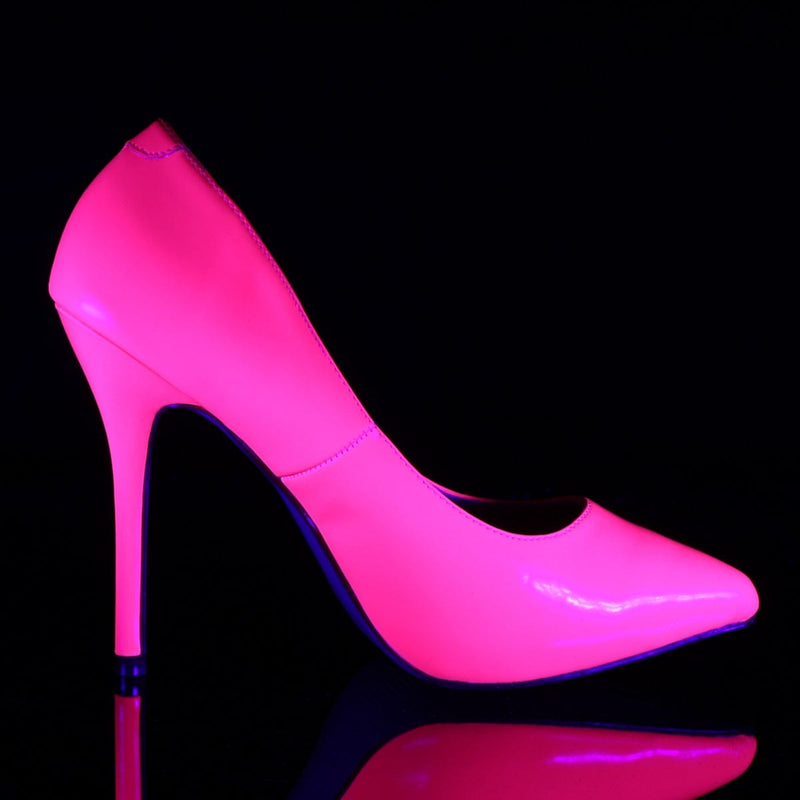 Pleaser AMUSE-20 Pump (Neon Fuchsia Patent)