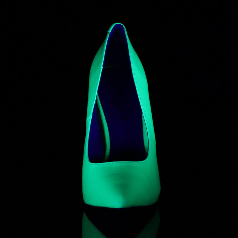 Pleaser AMUSE-20 Pump (Neon Green Patent)