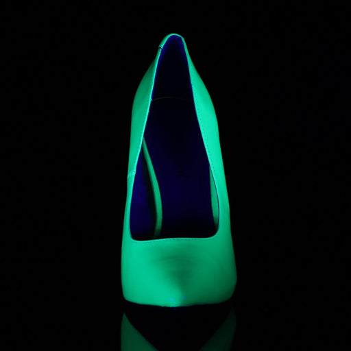 Pleaser AMUSE-20 Pump (Neon Green Patent)