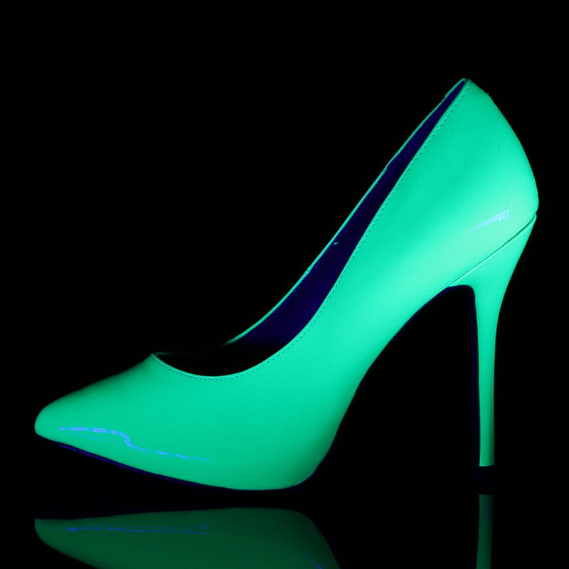 Pleaser AMUSE-20 Pump (Neon Green Patent)