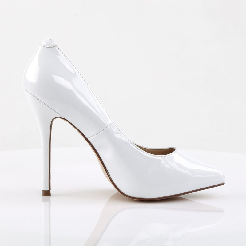 Pleaser AMUSE-20 Pump (White Patent)