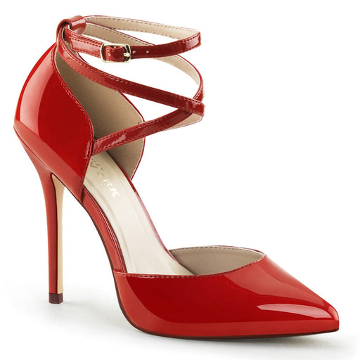 Pleaser AMUSE-25 Pump (Red Patent)