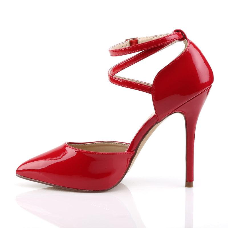 Pleaser AMUSE-25 Pump (Red Patent)