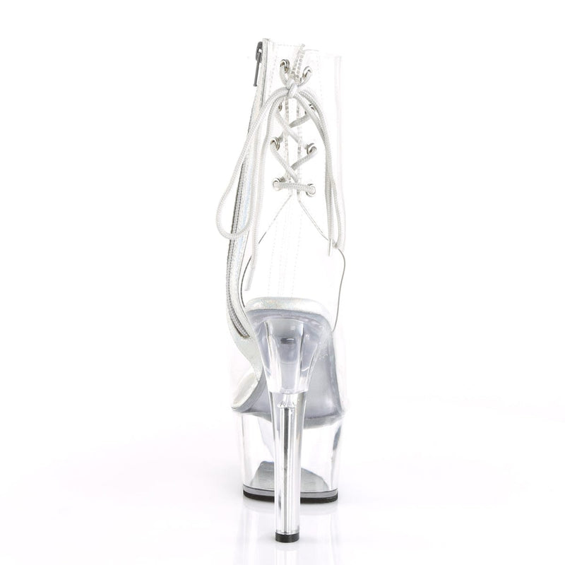Pleaser ASPIRE-1018C Platform Ankle Boot (Clear/Clear)