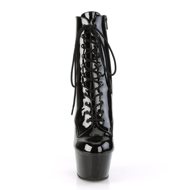 Pleaser ASPIRE-1020 Platform Ankle Boot (Black Patent/Black)