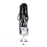 Pleaser ASPIRE-1021 Platform Ankle Boot (Black Patent/Clear)