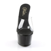 Pleaser ASPIRE-601 Platform Slide (Clear/Black Matte)