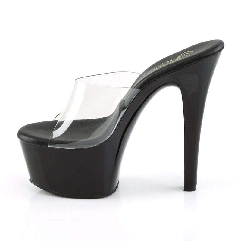 Pleaser ASPIRE-601 Platform Slide (Clear/Black Matte)