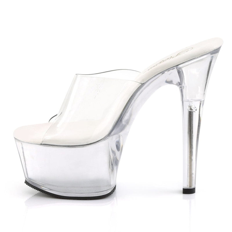 Pleaser ASPIRE-601 Platform Slide (Clear/Clear)