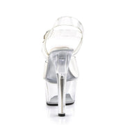 Pleaser ASPIRE-608 Platform Sandal (Clear/Clear)