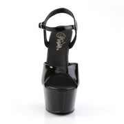 Pleaser ASPIRE-609 Platform Sandal (Black Patent/Black)