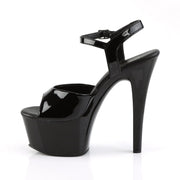 Pleaser ASPIRE-609 Platform Sandal (Black Patent/Black)