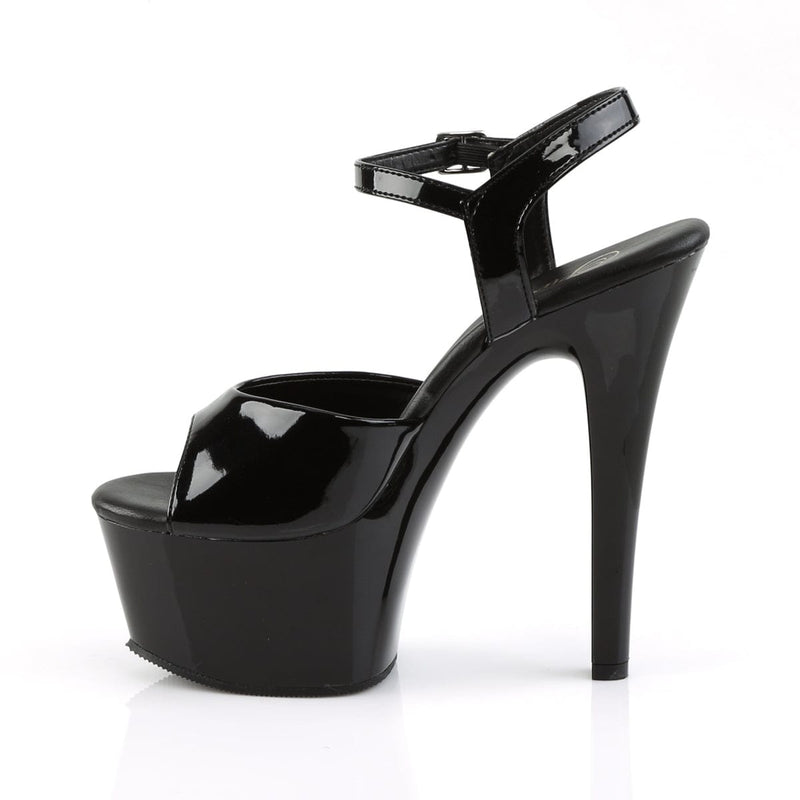 Pleaser ASPIRE-609 Platform Sandal (Black Patent/Black)
