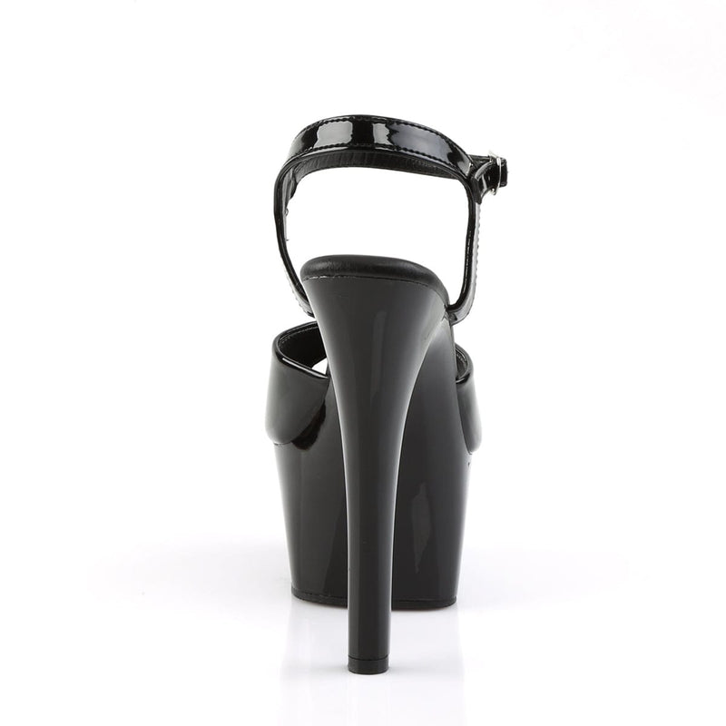 Pleaser ASPIRE-609 Platform Sandal (Black Patent/Black)