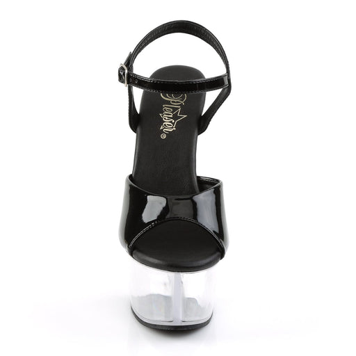 Pleaser ASPIRE-609 Platform Sandal (Black Patent/Clear)