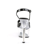 Pleaser ASPIRE-609 Platform Sandal (Black Patent/Clear)