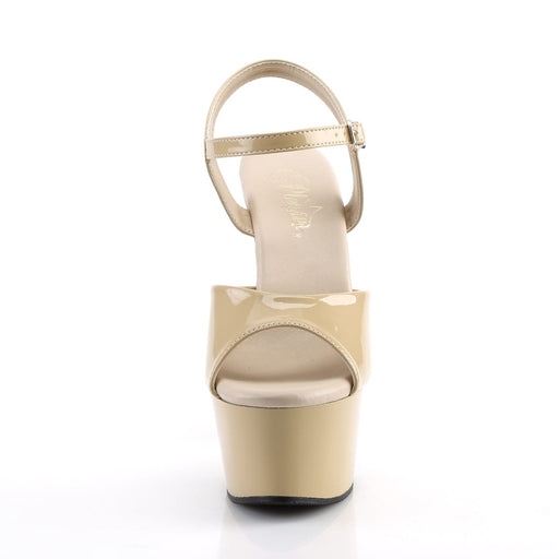 Pleaser ASPIRE-609 Platform Sandal (Cream Patent/Cream)