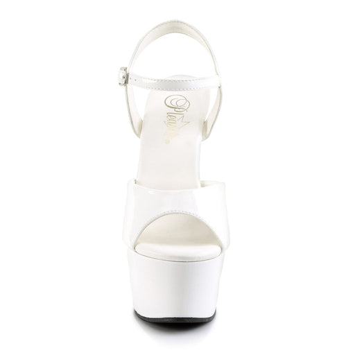 Pleaser ASPIRE-609 Platform Sandal (White Patent/White)