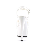 Pleaser ASPIRE-609 Platform Sandal (White Patent/White)
