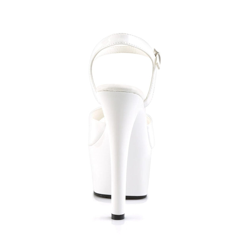 Pleaser ASPIRE-609 Platform Sandal (White Patent/White)