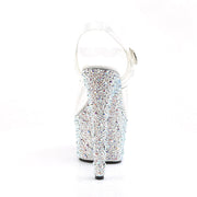 Pleaser BEJEWELED-708MS Platform Sandal (Clear/Silver Multi Rhinestone)