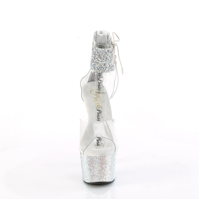 Pleaser BEJEWELED-724RS-02 Platform Sandal (Clear-Silver Multi Rhinestone/Silver AB Rhinestone)