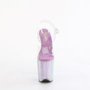 Pleaser BEJEWELED-808RRS Platform Sandal (Clear/Lavender Rhinestone)