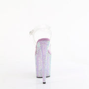 Pleaser BEJEWELED-808RRS Platform Sandal (Clear/Lavender Rhinestone)