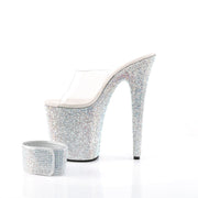 Pleaser BEJEWELED-812RS Platform Slide (Clear/Silver Multi Rhinestone)