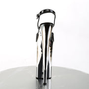 Pleaser BEYOND-009 Platform Sandal (Black/Silver Chrome)