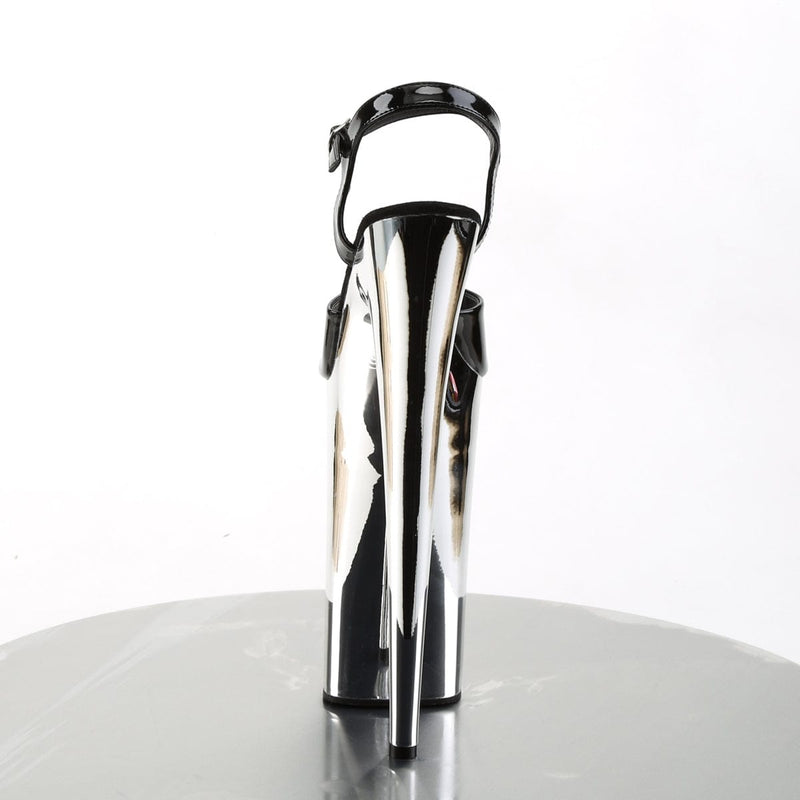 Pleaser BEYOND-009 Platform Sandal (Black/Silver Chrome)