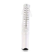 Pleaser BEYOND-1020 Platform Ankle Boot (White Patent/White)