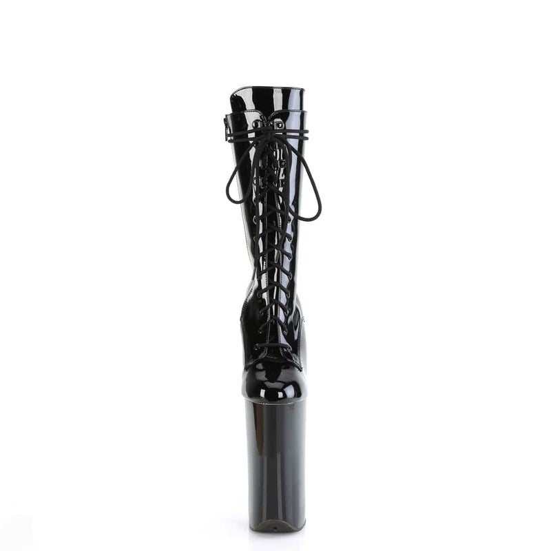 Pleaser BEYOND-1050 Platform Mid-Calf Boot (Black Patent/Black)