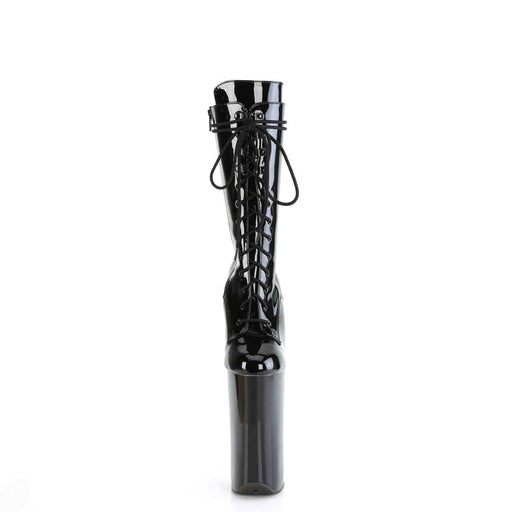 Pleaser BEYOND-1050 Platform Mid-Calf Boot (Black Patent/Black)