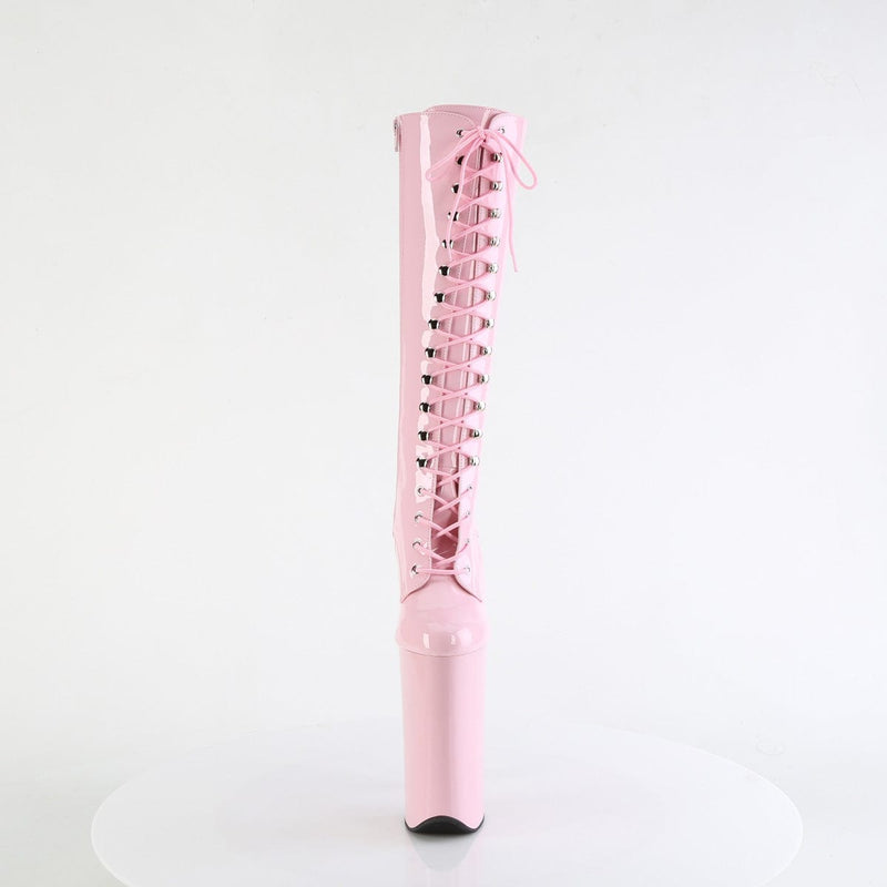 Pleaser BEYOND-2020 Platform Knee High Boot (Baby Pink Patent/Baby Pink)