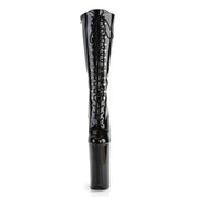 Pleaser BEYOND-2020 Platform Knee High Boot (Black Patent/Black)
