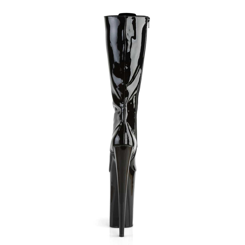 Pleaser BEYOND-2020 Platform Knee High Boot (Black Patent/Black)