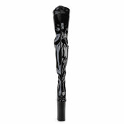 Pleaser BEYOND-4000 Platform Crotch High Boot (Black Stretch Patent/Black)