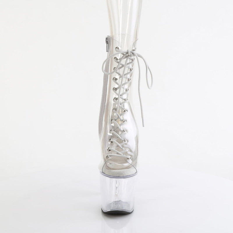 Pleaser BLISS-1016C Platform Ankle Boot (Clear/Clear)