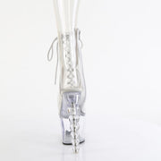 Pleaser BLISS-1016C Platform Ankle Boot (Clear/Clear)