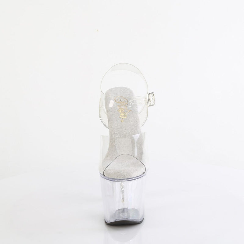 Pleaser BLISS-708 Platform Sandal (Clear/Clear)