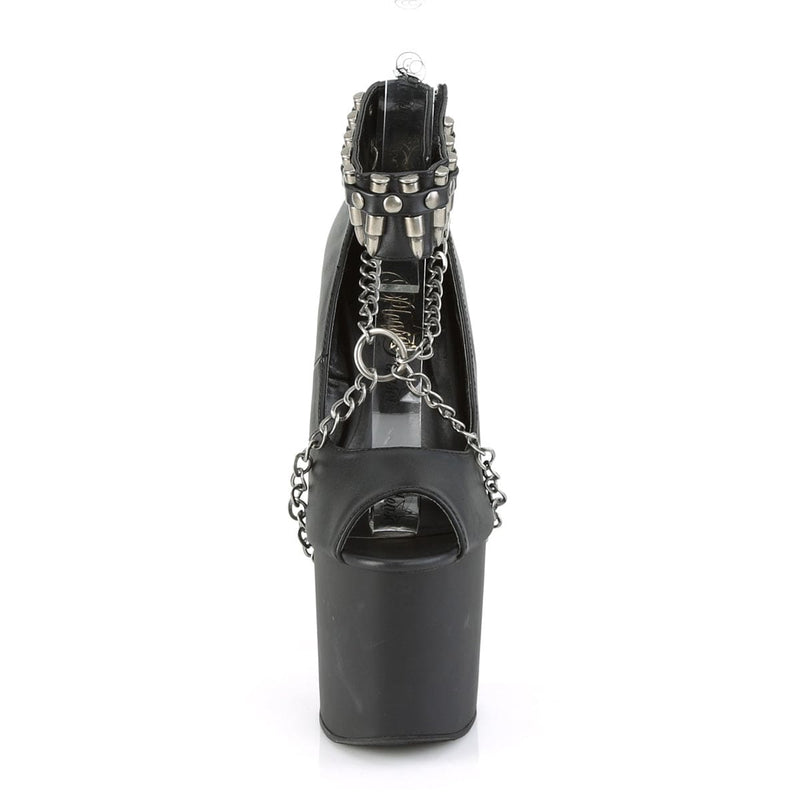 Pleaser BONDGIRL-783 Black Faux Leather/Black Matte