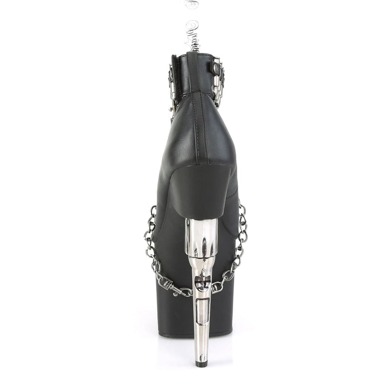Pleaser BONDGIRL-783 Black Faux Leather/Black Matte